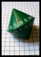 Dice : Dice - 34D - Green With White Painted Numerals